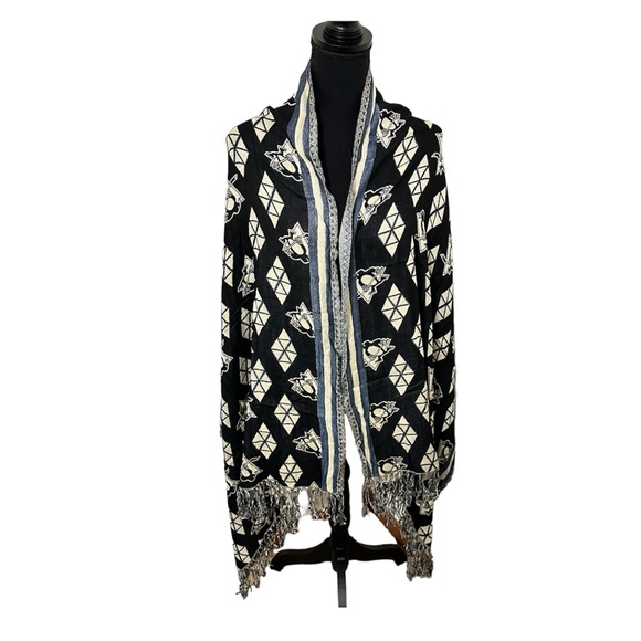 Sportin Styles NHL Pittsburgh Penguins Scarf/ Shawl w/ Fringe - Picture 8 of 9
